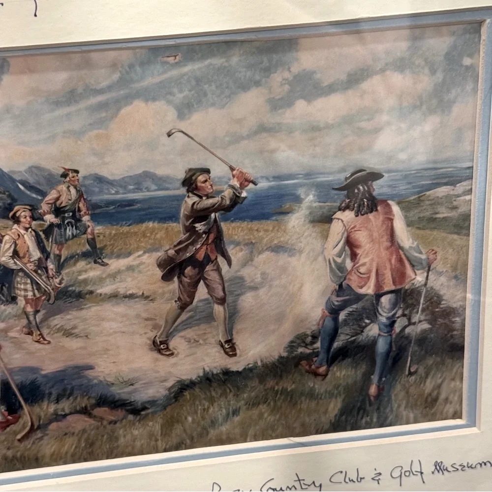 “The First International Foursome” Antique Leith Links ~1682